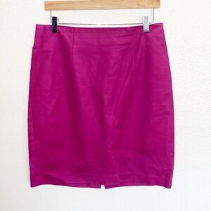 Kenar Fuschia Cotton Blend Work Pencil Skirt
